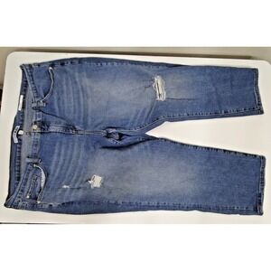 Code‎ Bleu Boyfriend Jean Womens 18W Blue Medium Wash Distressed Denim